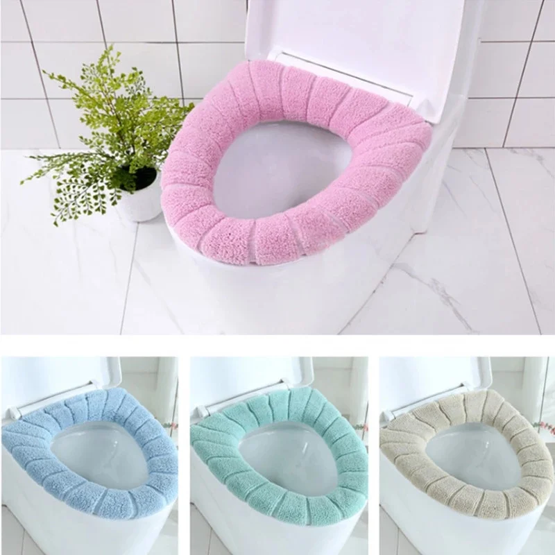 

2021 New Winter Washable Soft Warmer Mat Toilet Cushion O-Shape Toilet Seat Bidet Covers Bathroom Accessories