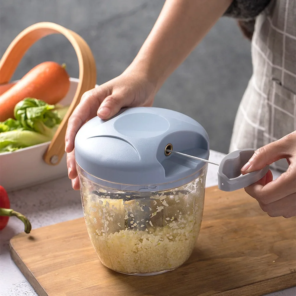 

500/900ML Garlic Chopper Hand Speedy Vegetable Chopper Carrot Manual Meat Grinders Vegetable Tools Kitchen Acceessories Gadgets