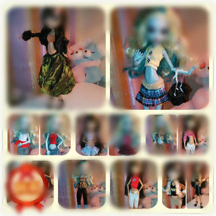 Качественная Одежда для кукол Monster High мягкая повседневная одежда ручной работы