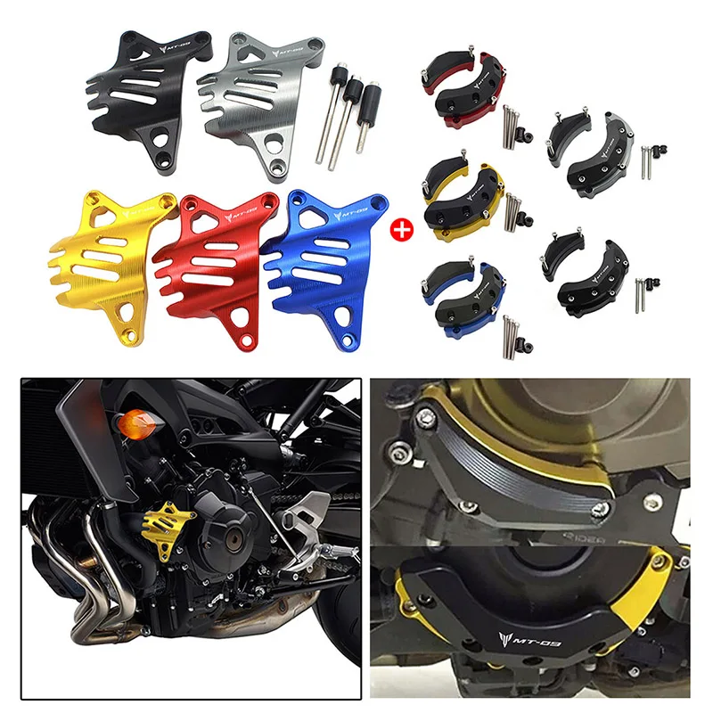 

For YAMAHA MT09 FZ-09 FJ-09 XSR900 MT-09 Tracer 900 /GT 2014-2020 SEMSPEED CNC Motorcycle Water Pump Cover Engine Guard Kit