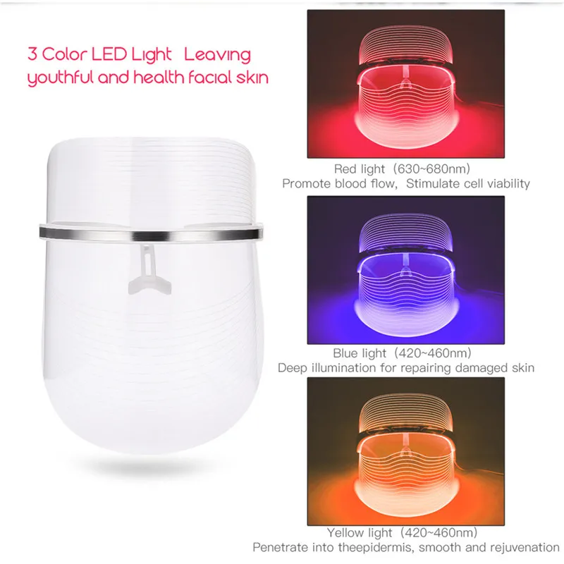 CkeyiN светодиодный светильник терапия маска для лица фотон против старения