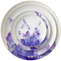 simple and creative phnom penh ceramic plate for household western food steak plate spaghetti plate national style tableware