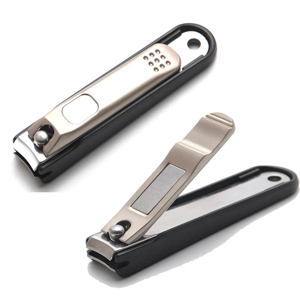Портативные Нескользящие кусачки для ногтей из нержавеющей стали против брызг