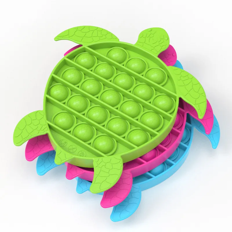 POPsIt-juguetes inquietos para ni&ntilde;os, puzle antiroedores de escritorio, tortuga bonita de descompresi&oacute;n, juguetes contra el estr&eacute;s-1