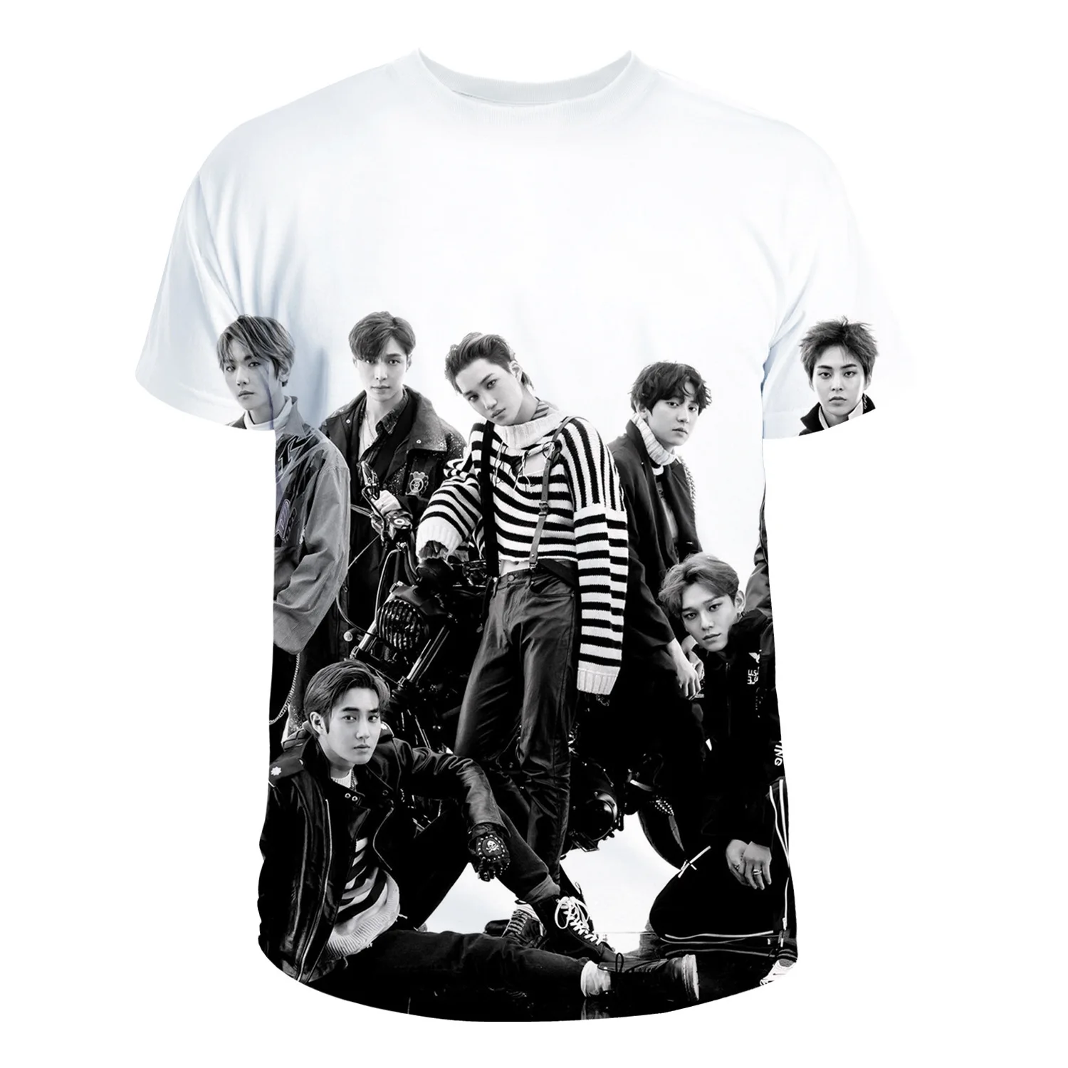 KPOP футболка EXO женская товар Повседневная Женская 2019 новый стиль Yicool 4XL|Футболки| |