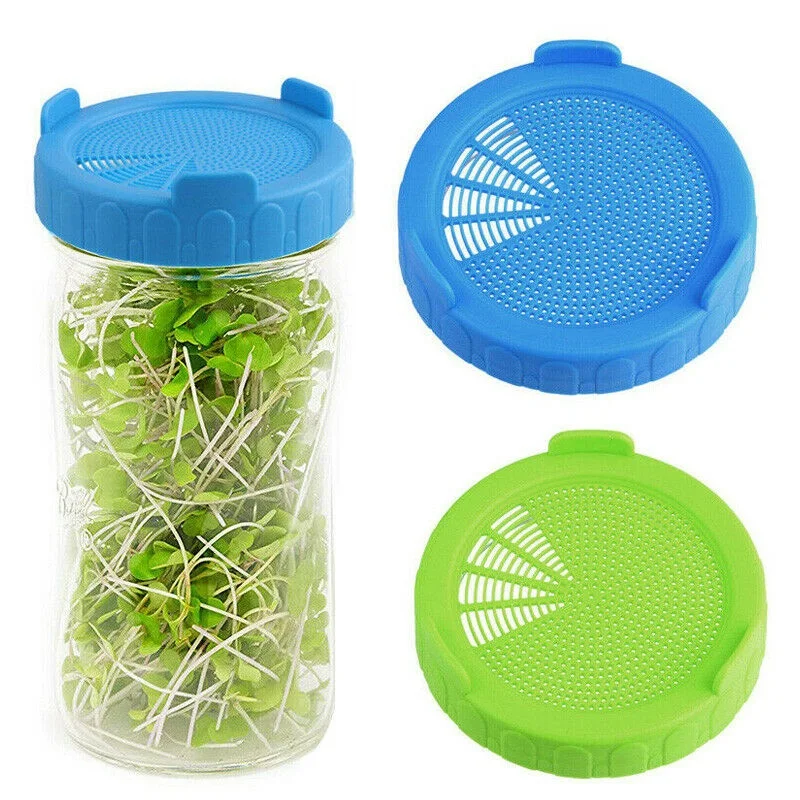 

1pcs Bean Seed Screen Plastic Sprouting Strainer Lids Covers Cap For Wide Seed Sprouter Germination Cover Grow Bean Sprouts Bean