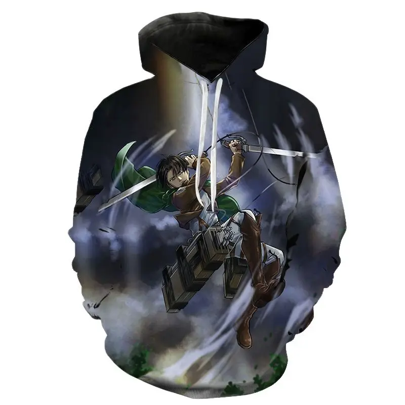 

Men's Women's Hoodie Attack On Titan Sweatshirt 3d Print Pullover Streetwear Long Sleeve Boys Girls Kids Cool Tops