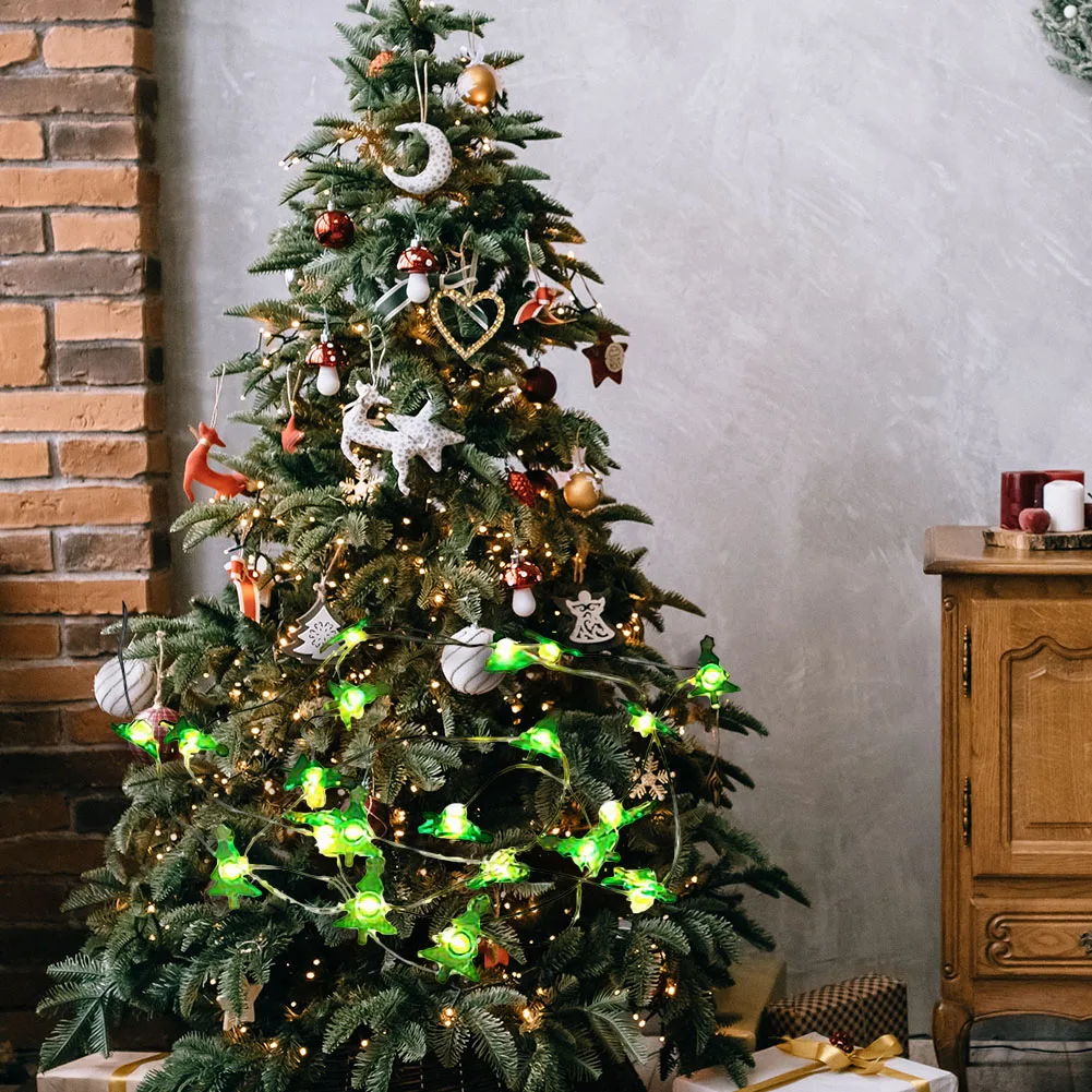 

2M Lovely Santa Claus Snowman LED String Lights Waterproof Christmas Tree Holiday New Year Party Decoration Fairy Light
