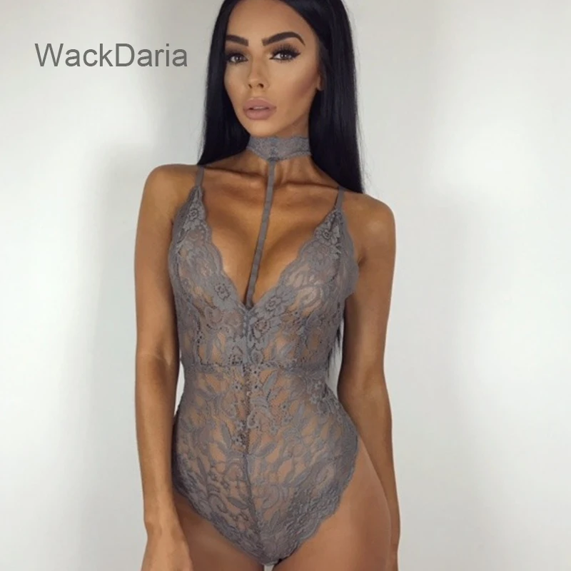 WackDaria сексуальный кружевной цельный женский купальник без подкладки