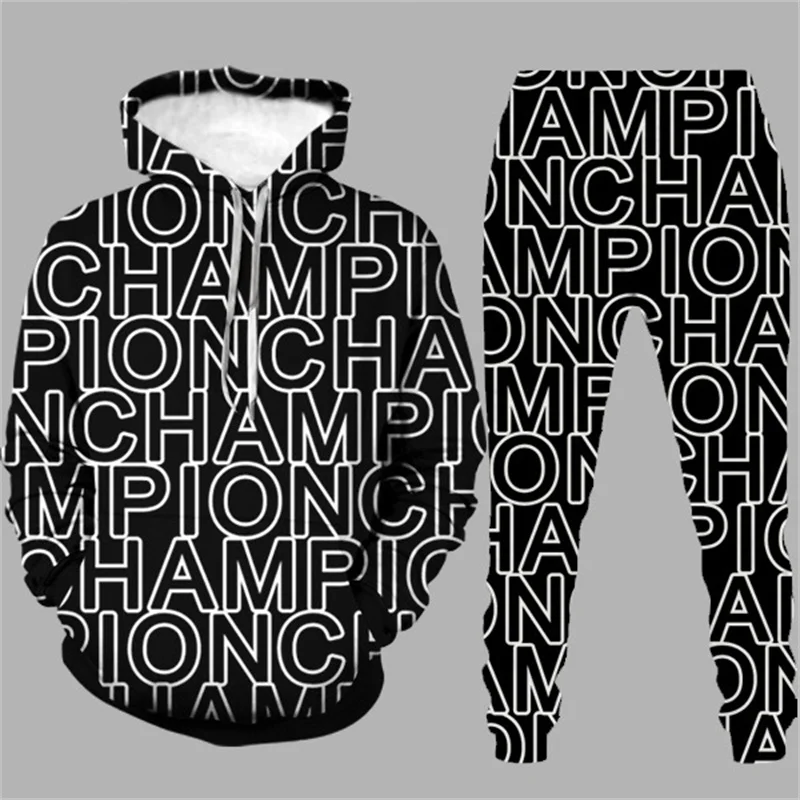 

2020 Fahion Hot New Men's 3D Hoodie Set 3D Print Fashion Fine Pattern Full Set Clothing Men's Outdoor Leisure Hoodie Sets