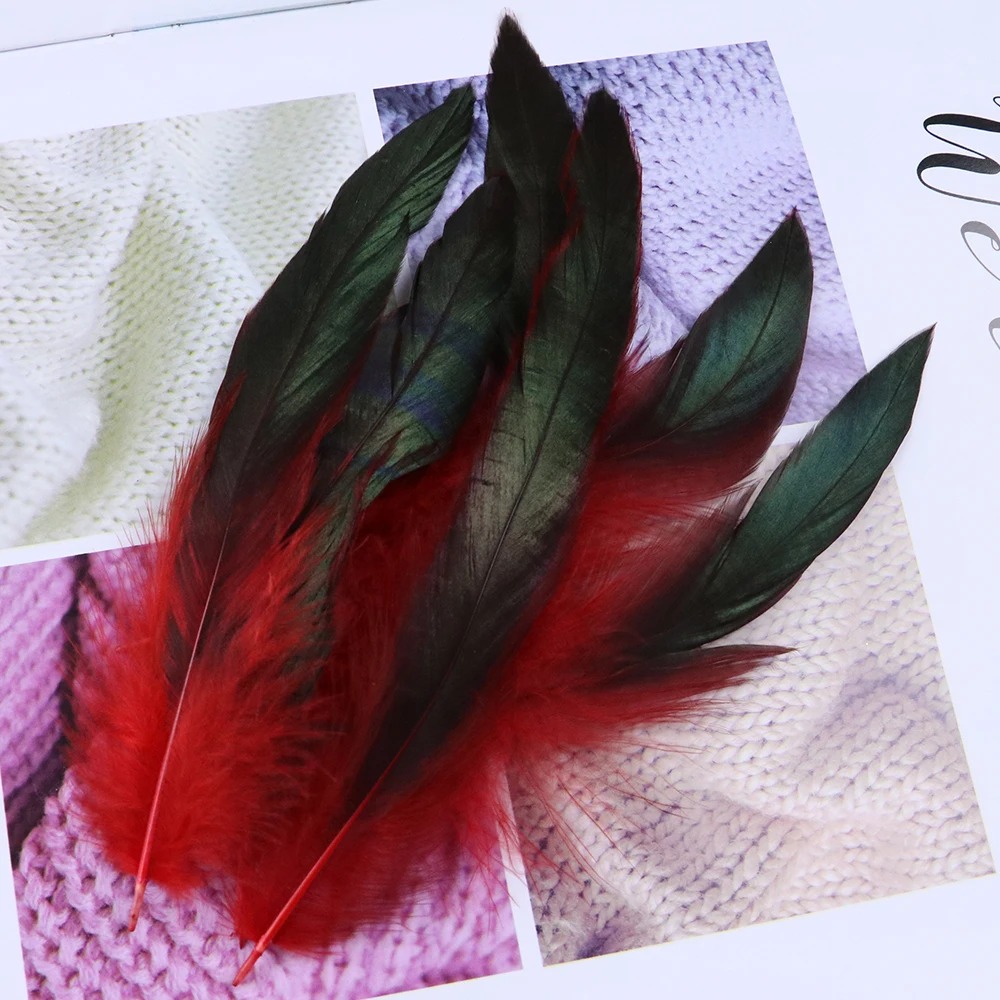 

Black Rooster Feathers Dyed Colorful Natural Pheasant Plumes Feathers For Craft 15-20cm/6-8 Inch Costume Party Decoration
