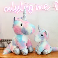 kawaii rainbow unicorn plush toy soft stuffed animal doll for childrens holiday baby birthday