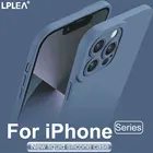 Роскошный оригинальный квадратный жидкий силиконовый чехол для iPhone 13 11 12 Pro Max Mini XS X XR 7 8 Plus SE 2020 Мягкий защитный чехол из ТПУ
