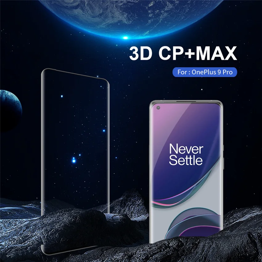 

For Oneplus 9 Pro Tempered Glass Screen Protector NILLKIN Full Coverage 3D CP+MAX For Oneplus 9 Pro Dripping Beads Screen