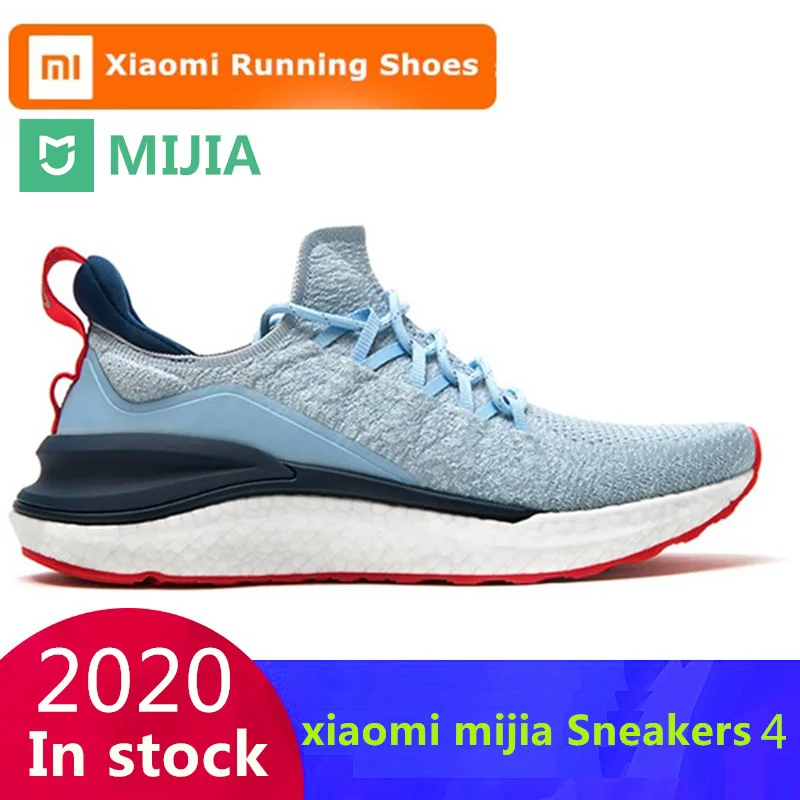 Original Xiaomi Mijia Sneakers 4 Outdoor Sports Uni-moulding 4D Fishbone Lock System Knitting Upper Men Running Shoes Drop Ship |