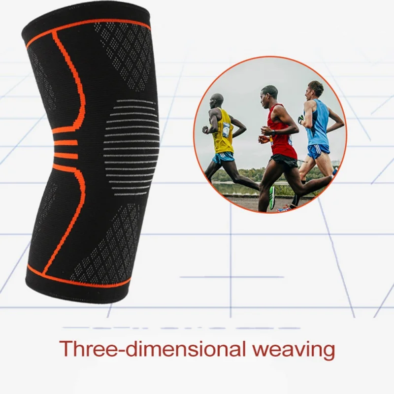 

1 Pcs Knee Pad Breathable Warmth Training Elastic Knitted Knee Brace Support Compression Sleeves For Pain Relief Sports Safety