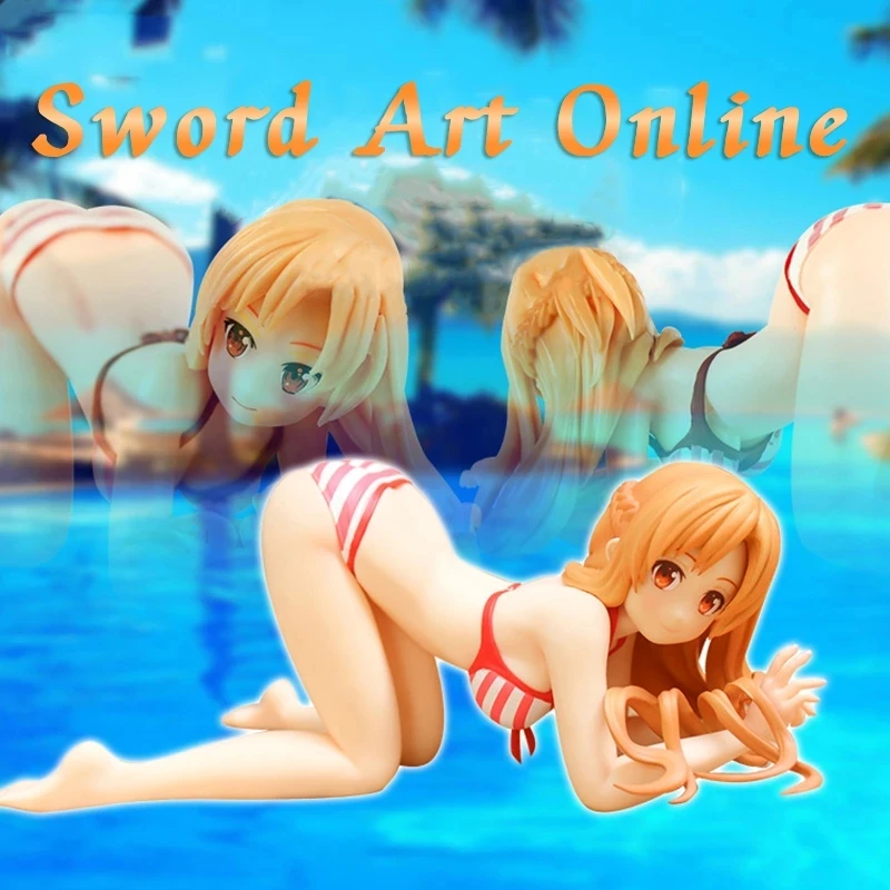 

Sword Art Online Figma Japanese Action Figurine Figure Anime Manga 9CM PVC Swimsuit Sexy Girls Boxed Dolls Toys For Boys