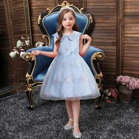 elegant baby grils princess dress embroidery flowers girls ball gown dresses for birthday party chilren formal clothes costume