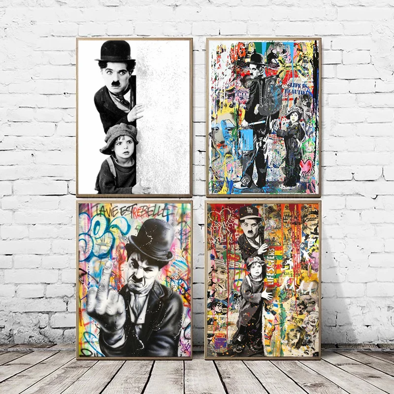 Настенные постеры и принты для мальчиков чаплинов современные картины на холсте