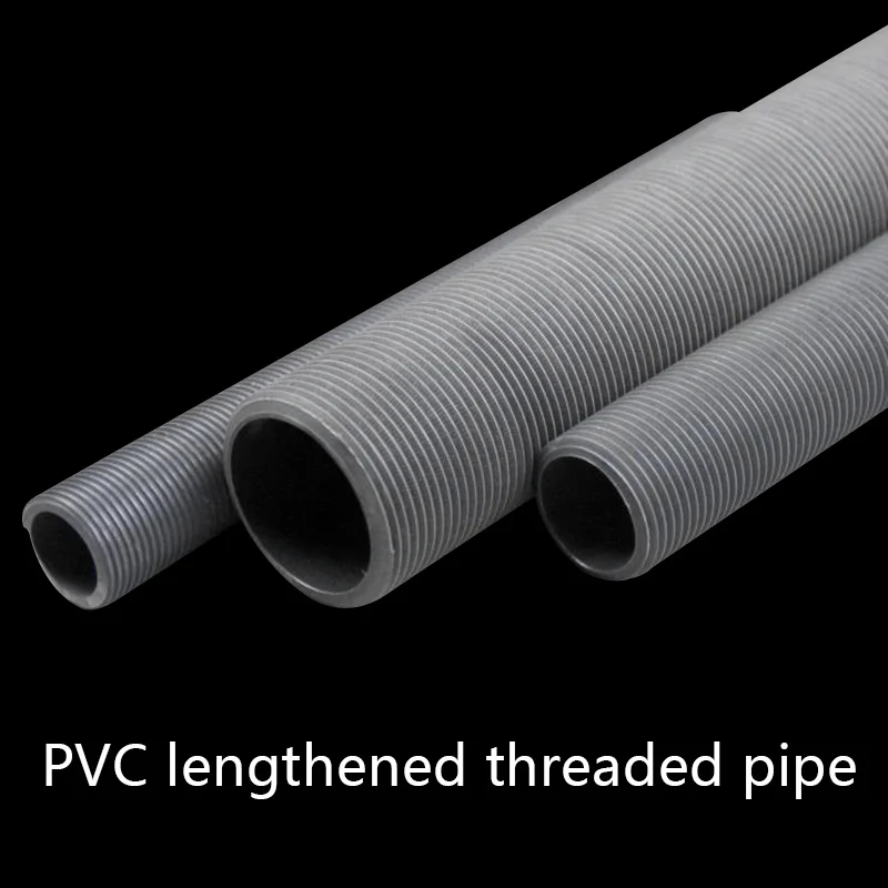 

PVC Lengthened Threaded Pipe Plastic Threaded Pipe Lengthened Outer Dental Pipe Fish Tank Waterproof Joint Dental Pipe 1 Pcs