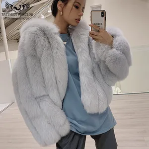 Женское пальто с капюшоном, зимнее пальто из натурального Лисьего меха с рукавами летучая мышь, 2022