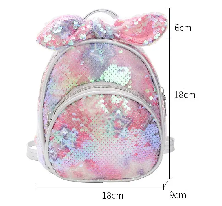 

Baby Accessories Bling Bling Lovely Kids Baby Backpack 3D Fashion Bag Children Girls Cat Sequins School Bag
