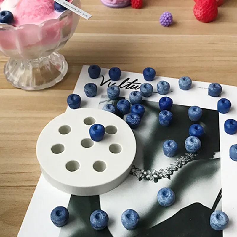 

New Bakeware Chocolate Pastry Tool 3D Raspberry Blueberry Shape Silicone Mold DIY Cake Decorating Mould Baking Tool 7.4cm Dia.