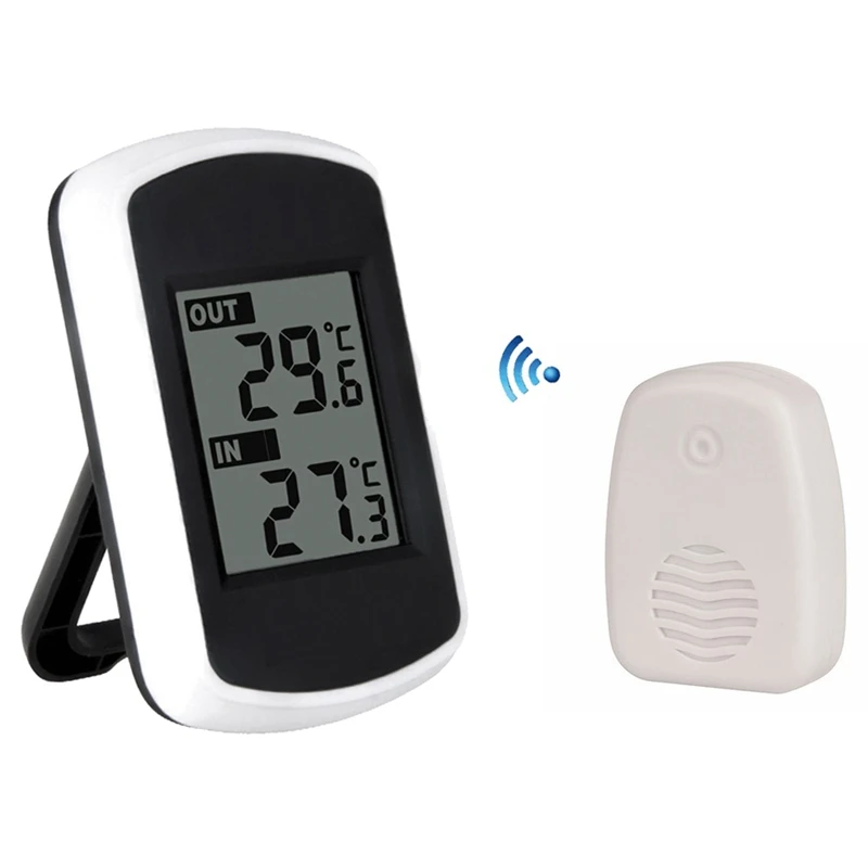 

LCD Wireless Indoor/Outdoor Digital Thermometer Ambient Weather Station Home Office Temperature Meter -40~60°C Testing Tools