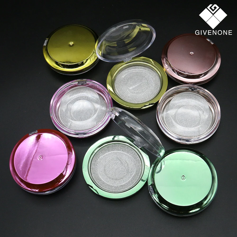 Посылка для ресниц круглые коробки с лотками блестящие карты объемные норковые