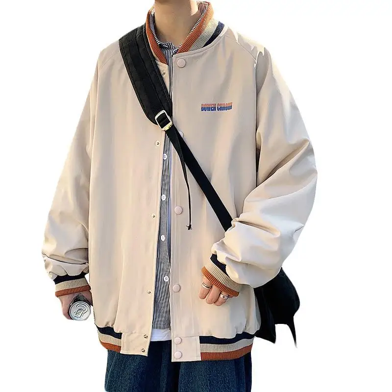 

Spring coat men Korean fashion loose baseball jacket