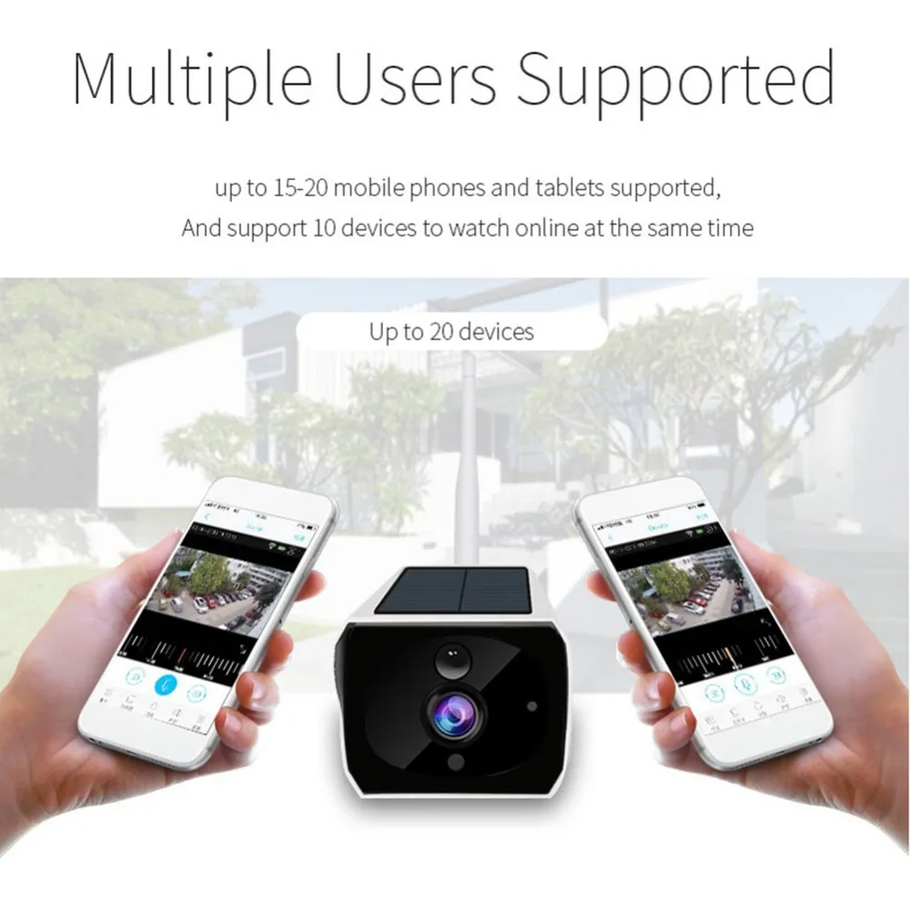 INQMEGA 1080P Солнечная камера HD Беспроводная IP67 WiFi видеонаблюдения IP 850nm инфракрасная