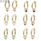 Женские круглые серьги-кольца из серебра 925 пробы