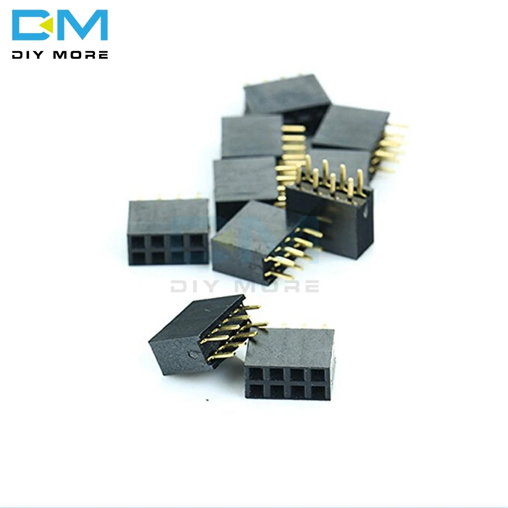 10 шт. 2X4 контактный 8P 2 54 мм двухрядный гнездовой прямой штыревой