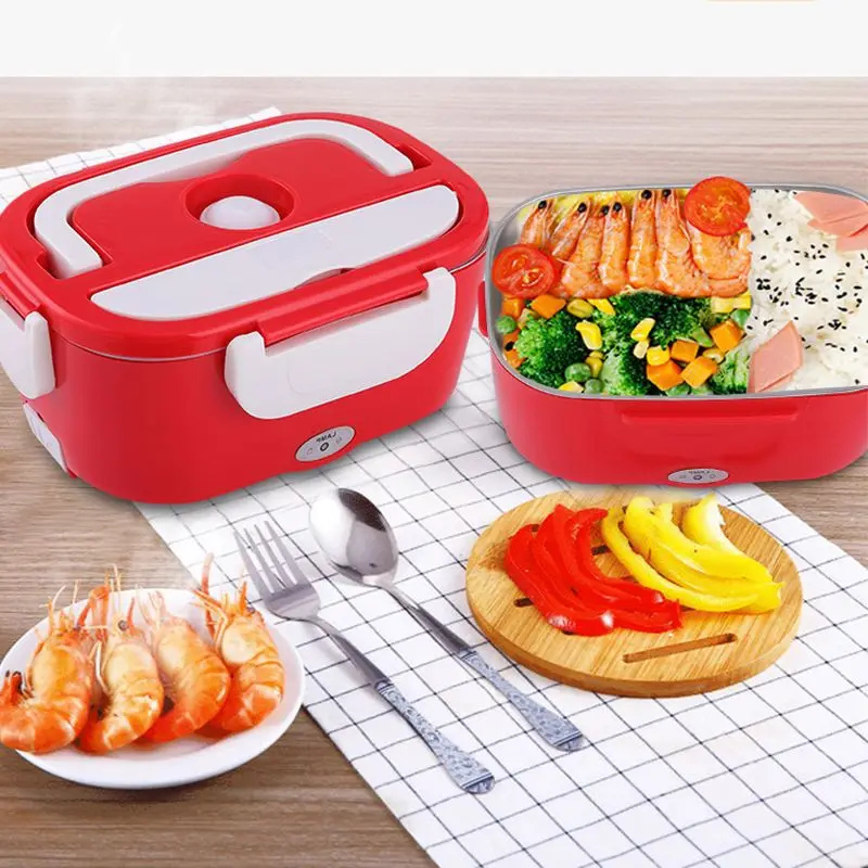 electric heating lunch box electric warming insulation portable 110v 220v mini stainless steel kitchen appliance lunch box free global shipping