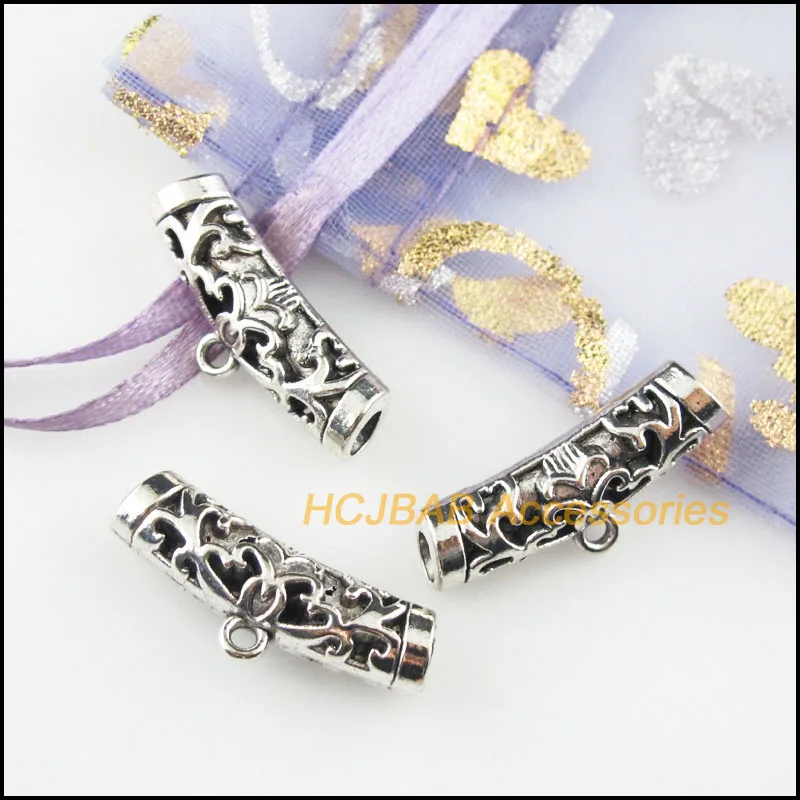 Модная обувь на каблуке 10 шт. Тибетский серебристый цвет с принтами волны и цветы