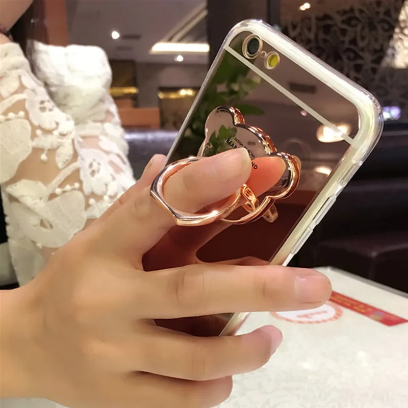 Роскошный блестящий зеркальный чехол подставка для iPhone 12 11 Pro Max XR X XS 6 7 8 Plus SE2020