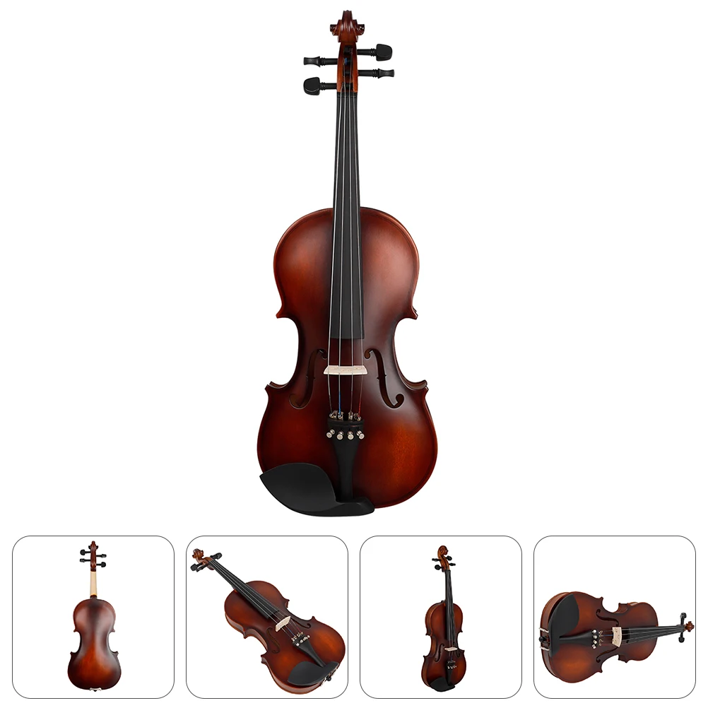 1 Набор твердой эбеновой скрипки для начинающих высокого качества выполнения