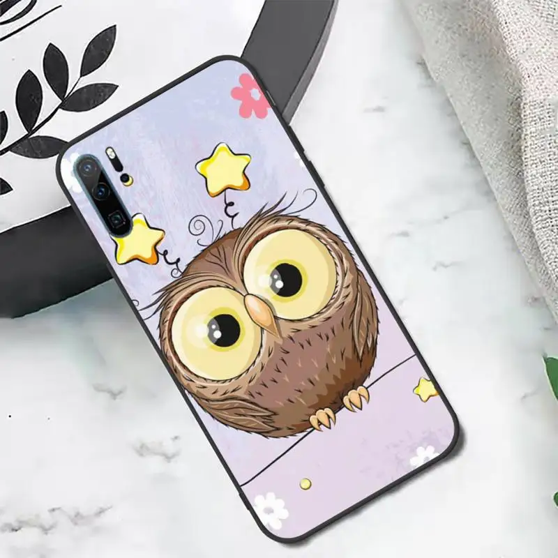 

Cartoon cute animal owl Phone Case For Huawei honor Mate P 10 20 30 40 i 9 8 pro x Lite smart 2019 nova 5t