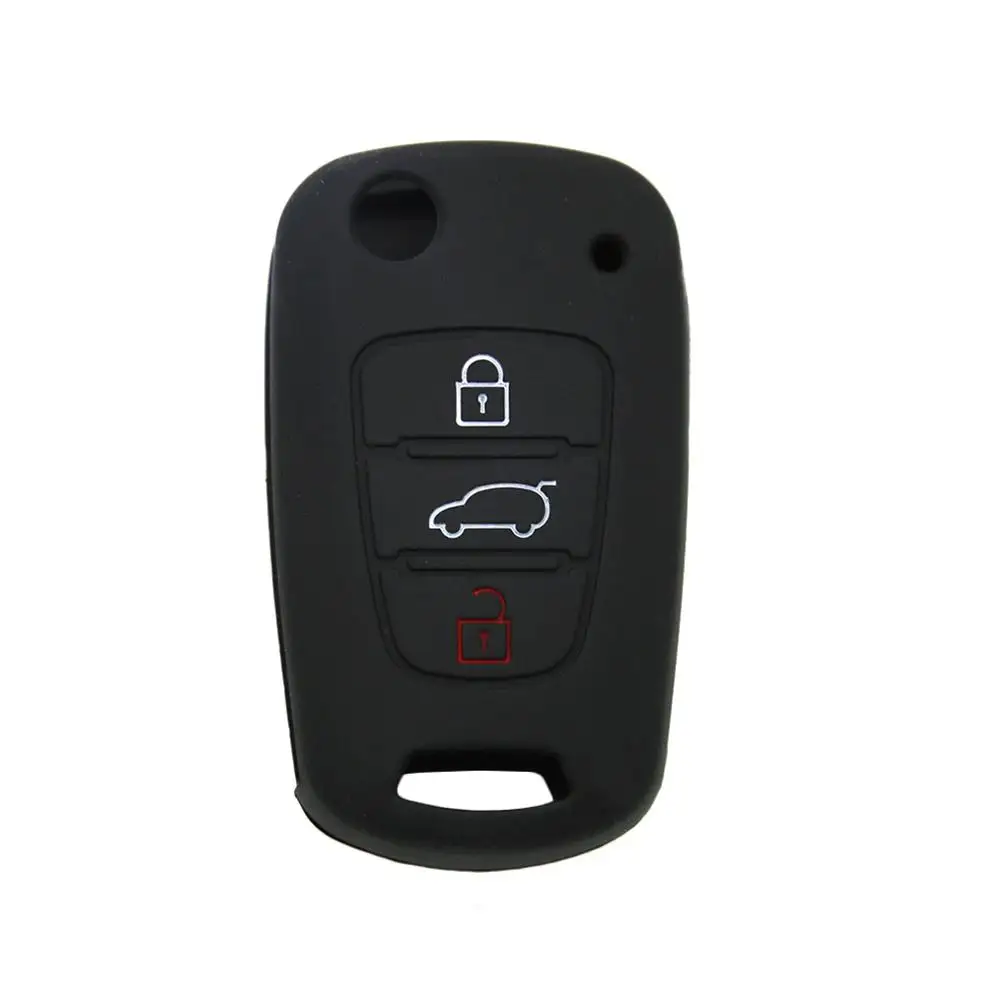3 кнопки силиконовый Автомобильный Дистанционный ключ защитный чехол для Kia Rio K2 K3