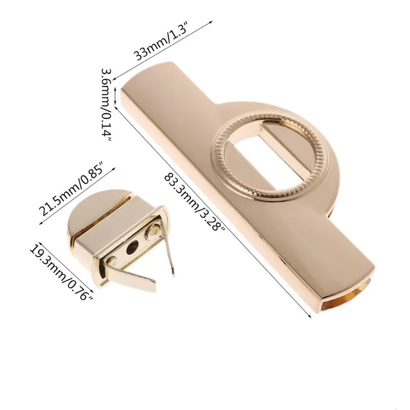 

C5AD Metal Clasp Turn Lock Twist Locks for DIY Handbag Purse Craft Shoulder Bag Hardware Accessories