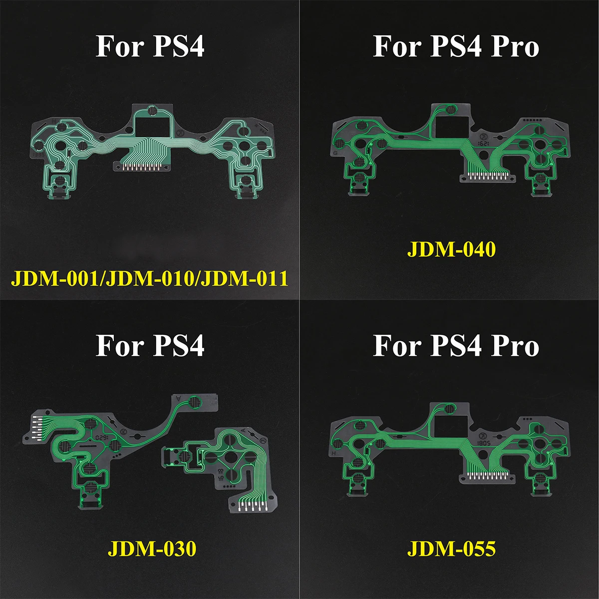 For PS4 Pro JDM-050 055 JDS 040 030 001 Repair R1L1R2L2 Trigger Buttons 3D analog Joysticks Thumb Sticks Conductive Rubber Film |