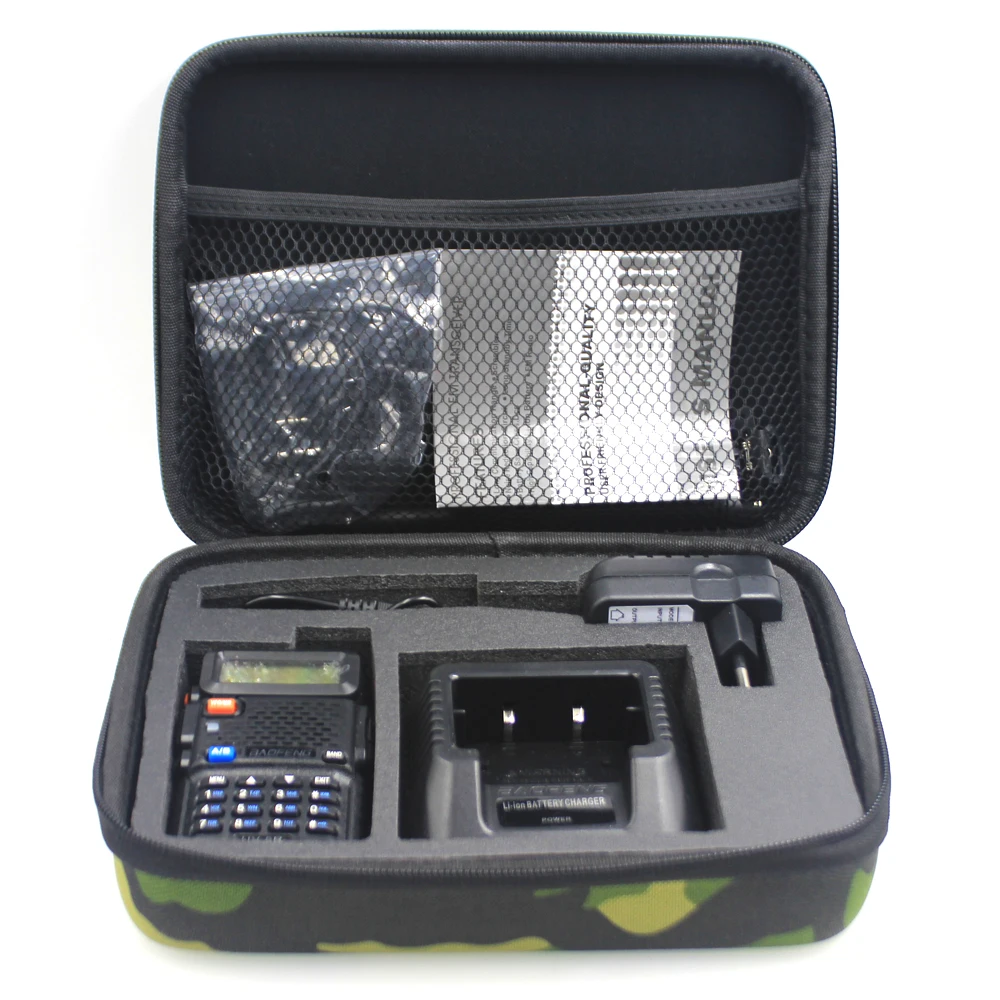 2PCS Two Way Radio Case Handbag Portable Storage Hand Carry For BAOFENG UV-82 UV-5R Series Walkie Talkie Bag Launched Hunting