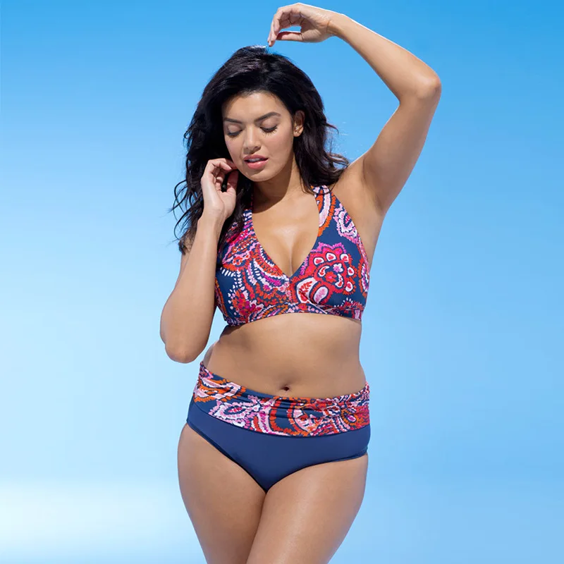 Женское бикини с принтом и чашками пуш-ап | Женская одежда