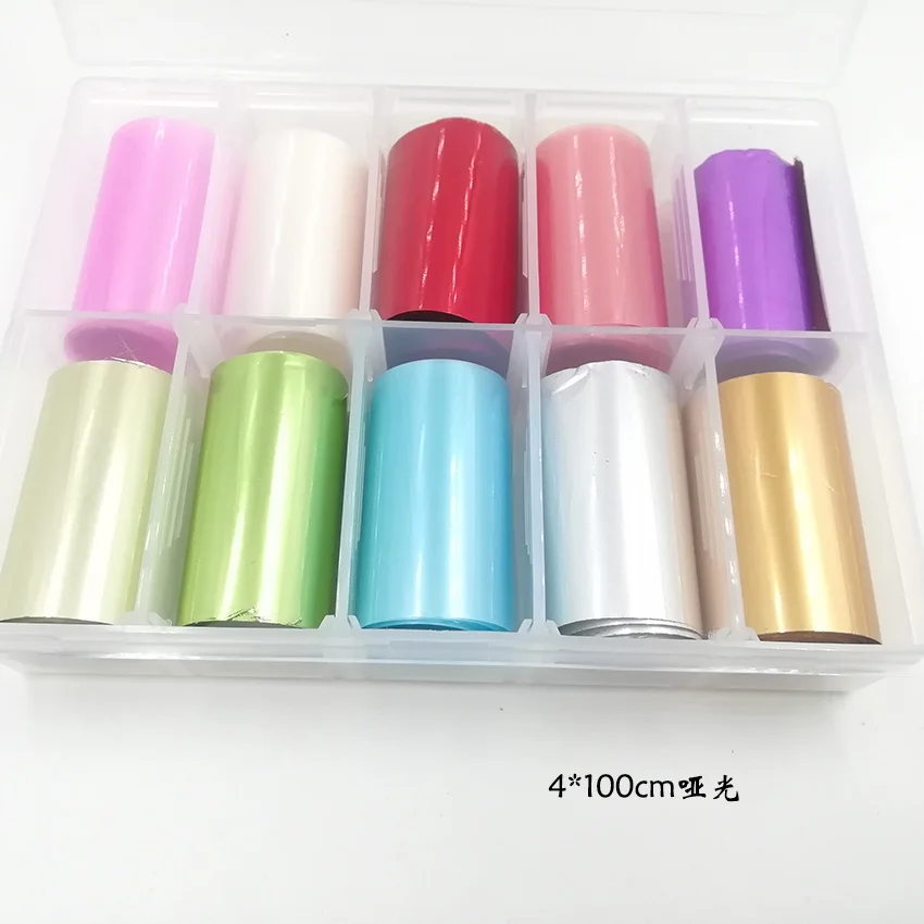 10 рулонов в коробке для хранения наклейки из фольги ногтей искусство звездное