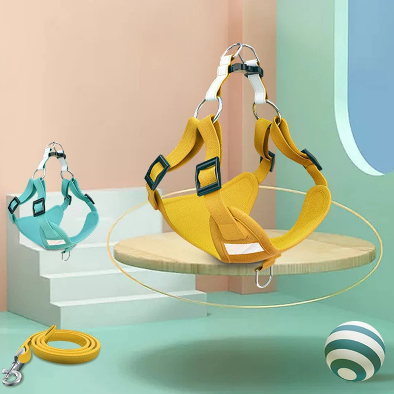 Регулируемый светоотражающий жилет для собак прогулочная шлейка из полиэстера