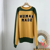 men women human made sweatshirt high quality cotton terry stitching round neck sweatshirt oversize human made fashion pullover