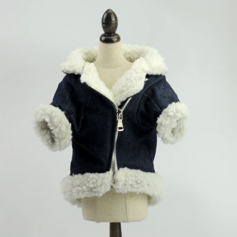 Зимнее пальто для домашних животных джинсовая куртка собак джинсовый костюм