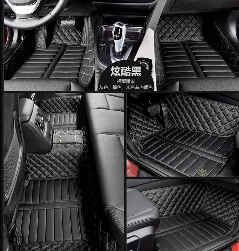 3D Роскошные слякоть коврики коврик для ног Nissan Patrol Y62 7 мест 2011 2012 2013 2014 2015 2016 2017 (7