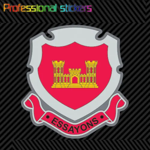 

Army Corps of Engineers ESSAYONS Crest Sticker Military Engineering Stickers for Car, RV, Laptops, Motorcycles