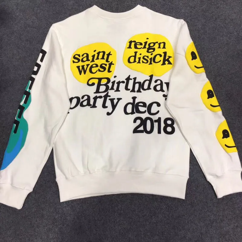 

Kanye West Swearshirts 3D Letter Smiley Face CPFM.XYZ Pullover Streetwear Luck Me Kids See Ghosts Birthday Kanye Hoodie Pullover